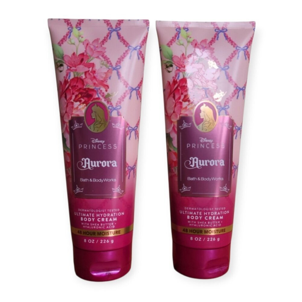 Disney Princess Aurora Bath Body Works Ultimate Hydration Body Cream 8oz NWT x2
